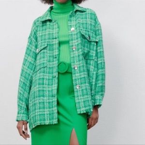 Plaid zara over shirt worn twice